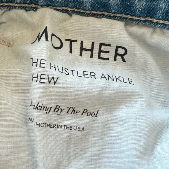 MOTHER The Hustler Ankle Chew Jeans Denim Drinking By the Pool Women’s 32 - Picture 11 of 14